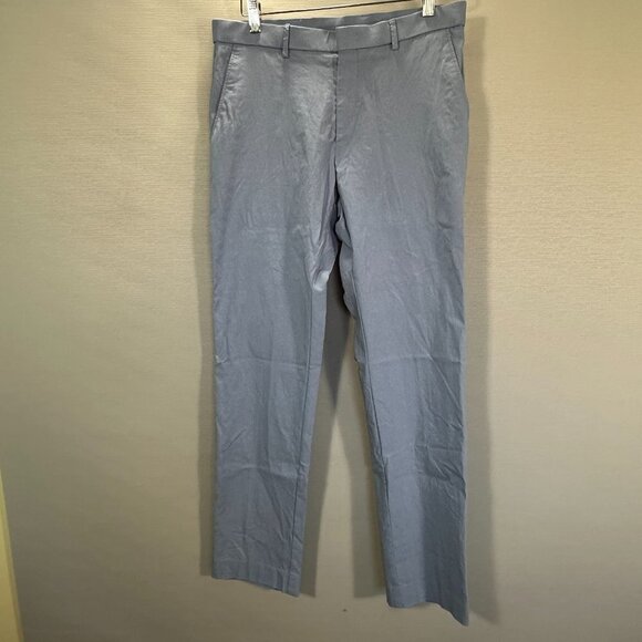 Tommy Hilfiger Pants Mens 32 TH Flex Performance Blue Pockets Tapered Leg Flat - Picture 1 of 8